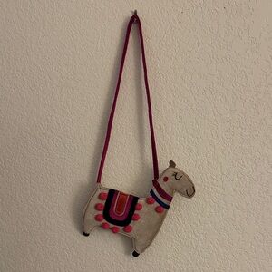 Adorable Llama Kids Bag - Tan and Pink
